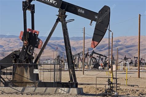 Oil production, California, USA - Stock Image - C021/9302 - Science ...