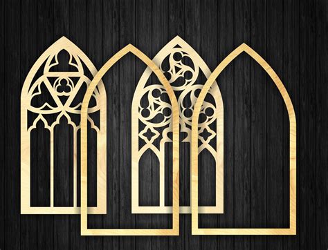 Decorative Gothic Window Arches Bundles Wall Decor Cnc And Etsy