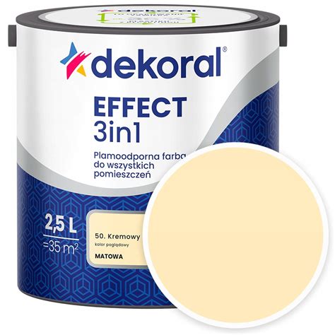 Dekoral Effect 3w1 Plamoodporna Kremowy 2 5l 469499 Cena Opinie