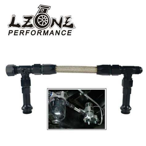 Lzone An An Silver Black Dual Feed Fuel Line Dual Feed Carb Fuel