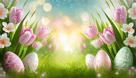 Digital Easter Background, Easter Scene, Easter Bunny, Easter Baby ...