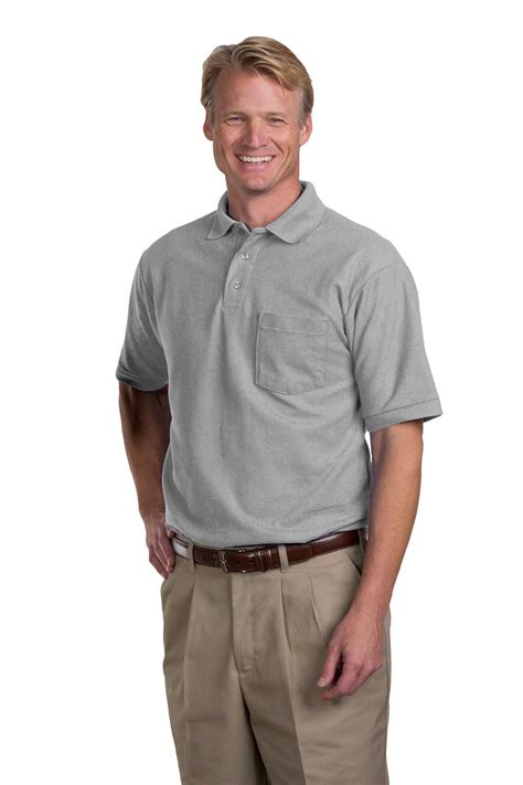 Men’s/Unisex Pique Polo Knit Shirt with Pocket – Career Apparel