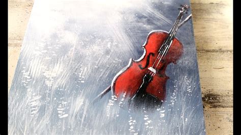 Large Violin Painting Original Abstract Music Instrument