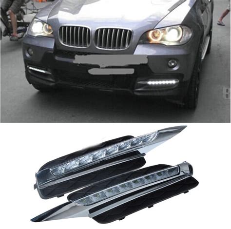 Car Flashing 2Pcs DRL For BMW X5 E70 2007 2008 2009 2010 Daytime