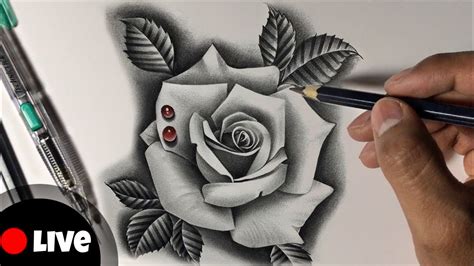 Como Dibujar Una Rosa Realista A Lapiz