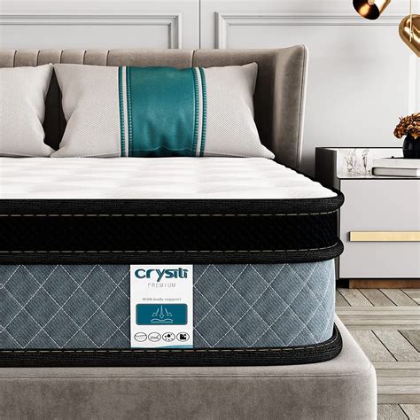 Crystli 8 Full Size Pocket Innerspring Memory Foam Hybrid Mattress In A Box