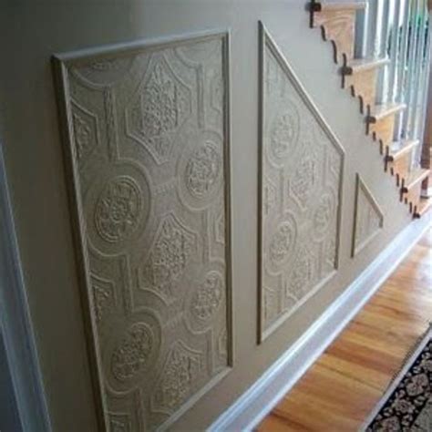 Faux Carved Wainscoting Using Textured Wallpaper Faux Wainscoting