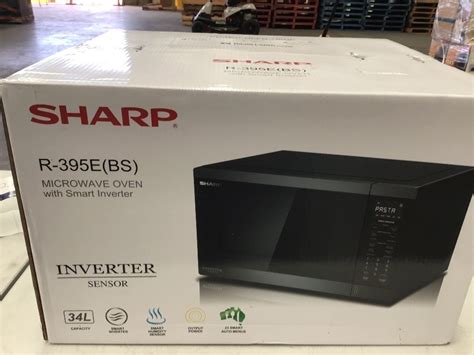 Sharp Smart Inverter Microwave R395ebs Black Stainless Steel Hilco