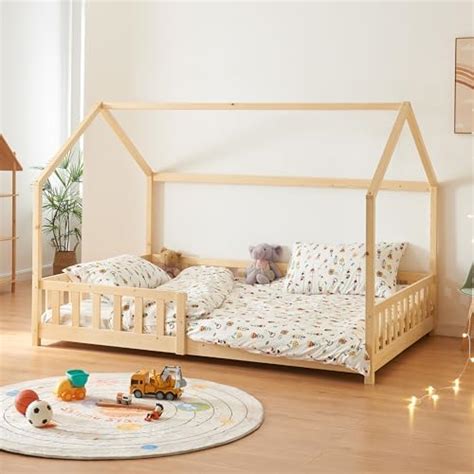 Atmosphera Lit Cabane Enfant Bosco Bois 90x190 Cm Amazonfr