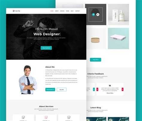 Free Web Designer Personal Portfolio Website Template PSD At FreePSD Cc