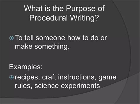 procedural writing powerpoint vyibev pptx