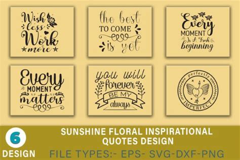 Sunshine Floral Inspirational Quotes Graphic by Creative Shop ...