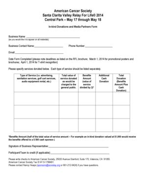 Fillable Online Relay Acsevents Rfl In Kind Form Docx Relay