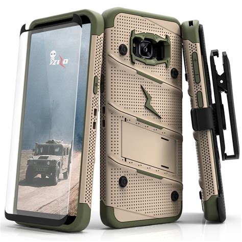 Zizo Bolt Series Samsung Galaxy S8 Plus Case Military Grade Drop Tested With Tempered Glass