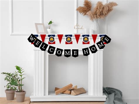 Welcome Home Pennant Banner Missionary Sign Personalized Etsy