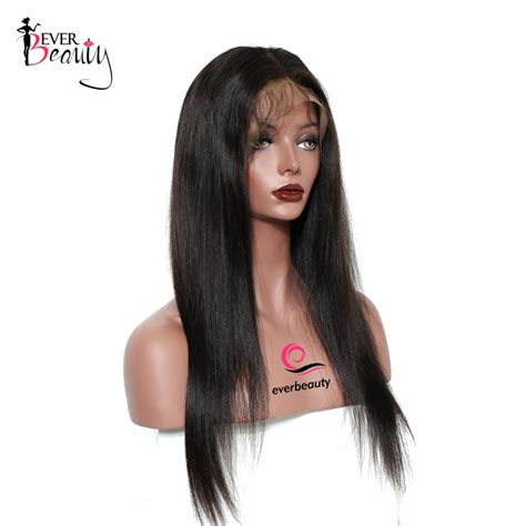 Pre Plucked 360 Lace Wigs 180 Density Full Lace Human Hair Wigs Virgin Brazilian Straight Lace Wigs