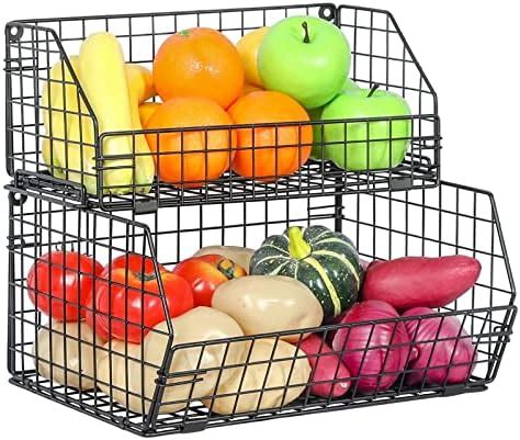 Amazon Mygift Deluxe Stackable Metal Wire Mesh Fruit Produce