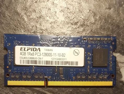 ELPIDA 4GB DDR3 PC3 12800S 11 10 B2 1600MHz Laptop Memory RAM SODIMM