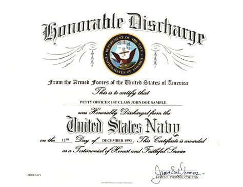 Clemency Discharge United States Navy Under Honorable Conditions