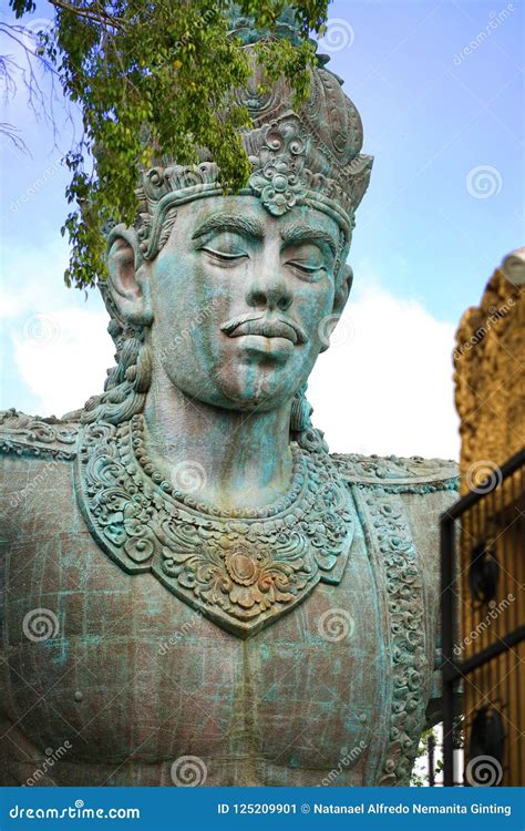 Close Up Of Wisnu Statue In Garuda Wisnu Kencana Gwk Cultural Park In