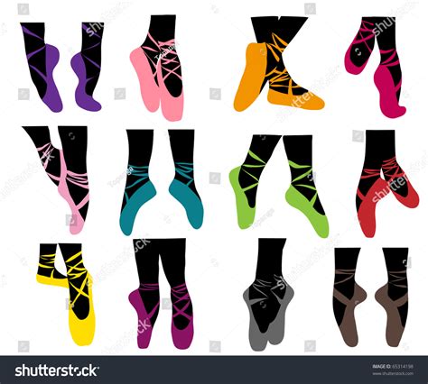 Collection Ballet Slippers Stock Vector (Royalty Free) 65314198 ...