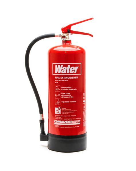 New Ltr Plain Water Fire Extinguisher Commander Fire Safety Equipment