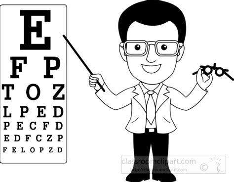 Medical Black and White Outline Clipart - black-white-optician-black ...