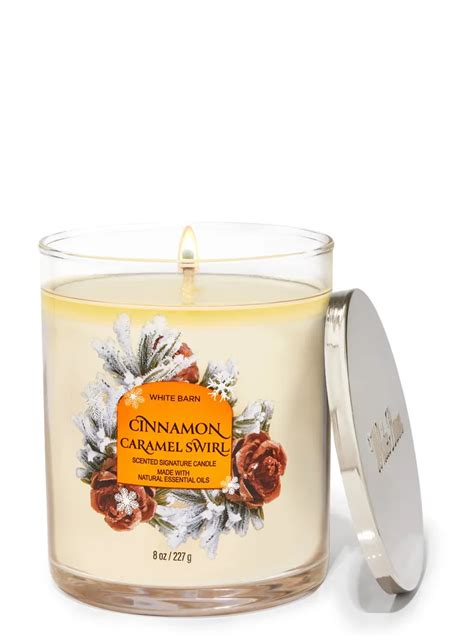 White Barn Cinnamon Caramel Swirl Signature Single Wick Candle Plaza