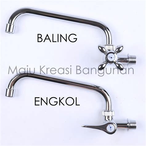 Jual Kran Angsa Baling Engkol Keran Air Cuci Piring Tembok Chrome Sink