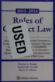 Rules Of Contract Law Selections From The Uniform Commercial Code