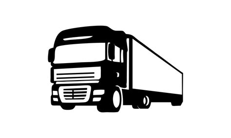 Vector Truck Trailer Illustration For Logo Or Icon 14536023 Vector Art