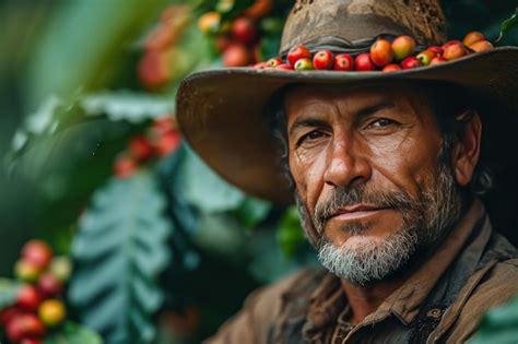 Premium Photo | Farmer on arabica coffee plantation