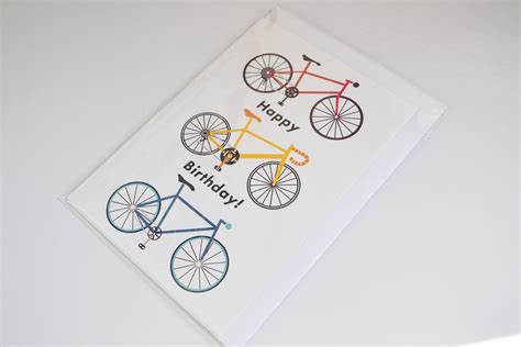 Cycling Birthday Card Happy Birthday Sports Greetings Card Etsy Uk