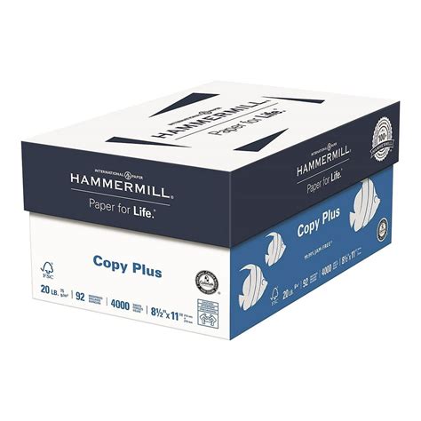 Hammermill Copy Plus 85 X 11 Copy Paper 20 Lbs 105190