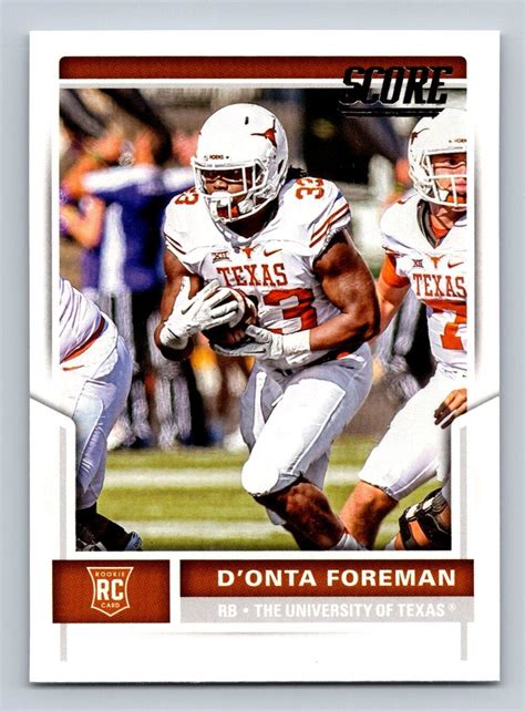 2017 Score 363 D Onta Foreman Texas Longhorns Scorecard EBay