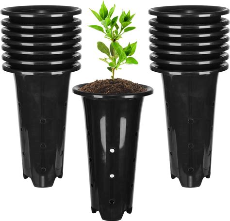 Amazon Hushee 200 Pieces 12 Tall Tree Pot Bulk Plastic Seedling