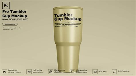 Free Tumbler Cup Mockup PSD Template | Mockup Den