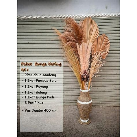 Jual Paket Bunga Hiasan Sudut Ruangan 120cm Shopee Indonesia