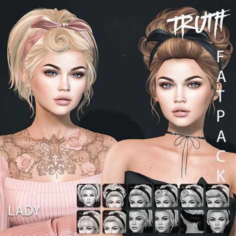 Second Life Marketplace Truth Lady Mesh Hair Fatpack