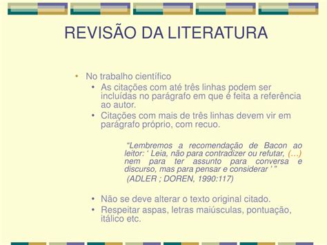 PPT REVISÃO DA LITERATURA PowerPoint Presentation free download ID