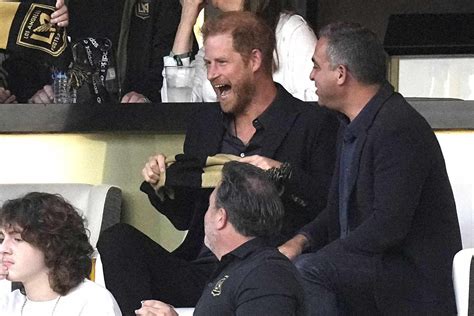 Prince Harry Watches Lionel Messi Play Soccer at Star-Studded Game