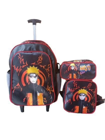 Kit Mochila Escolar Naruto Con Rodinha Gt Kit Mochila Infantil