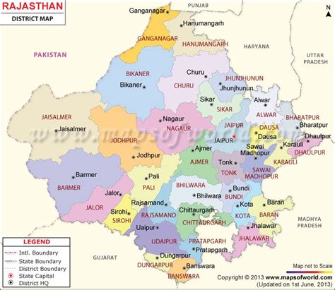 Rajasthan Districts In 2021 Rajasthan India Map Map