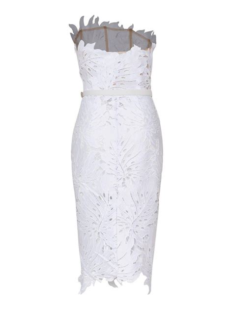 Despina White Lace Midi Dress Mew Mews Fashion