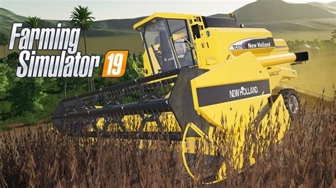 TC 57 COLHENDO SOJA NA CURVA DE NÍVEL Farming Simulator 19 A