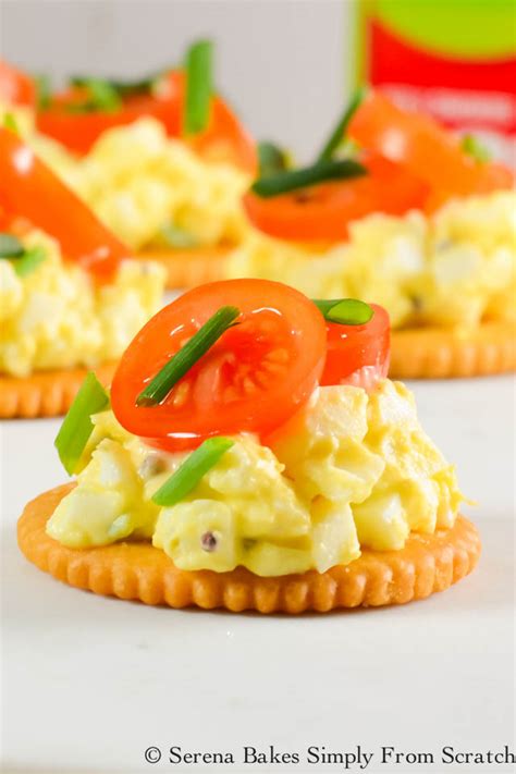 Ritz Crackers Egg Salad Tomato Bites Serena Bakes Simply From Scratch