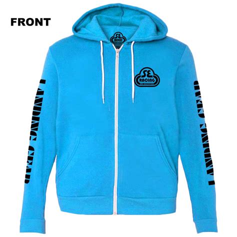 SE Racing Zipper Hoodie Sweatshirt NEON BLUE - Planet BMX