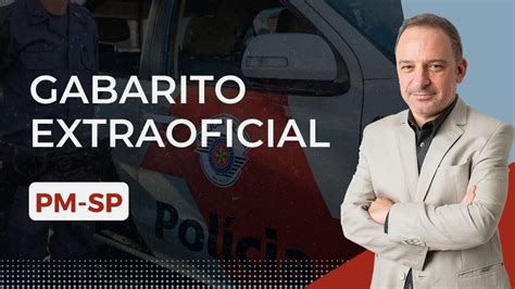 Gabarito Extraoficial PM SP Atualidades VUNESP YouTube