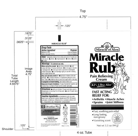 Product Images Miracle Rub Photos Packaging Labels And Appearance