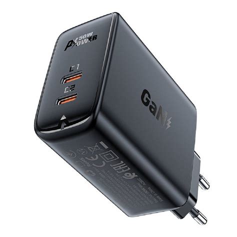 Acefast 50w 2x Usb C Ladegerät Ladegerät Gan Usb Typ C 50w Adapter Smartphone Ladegerät